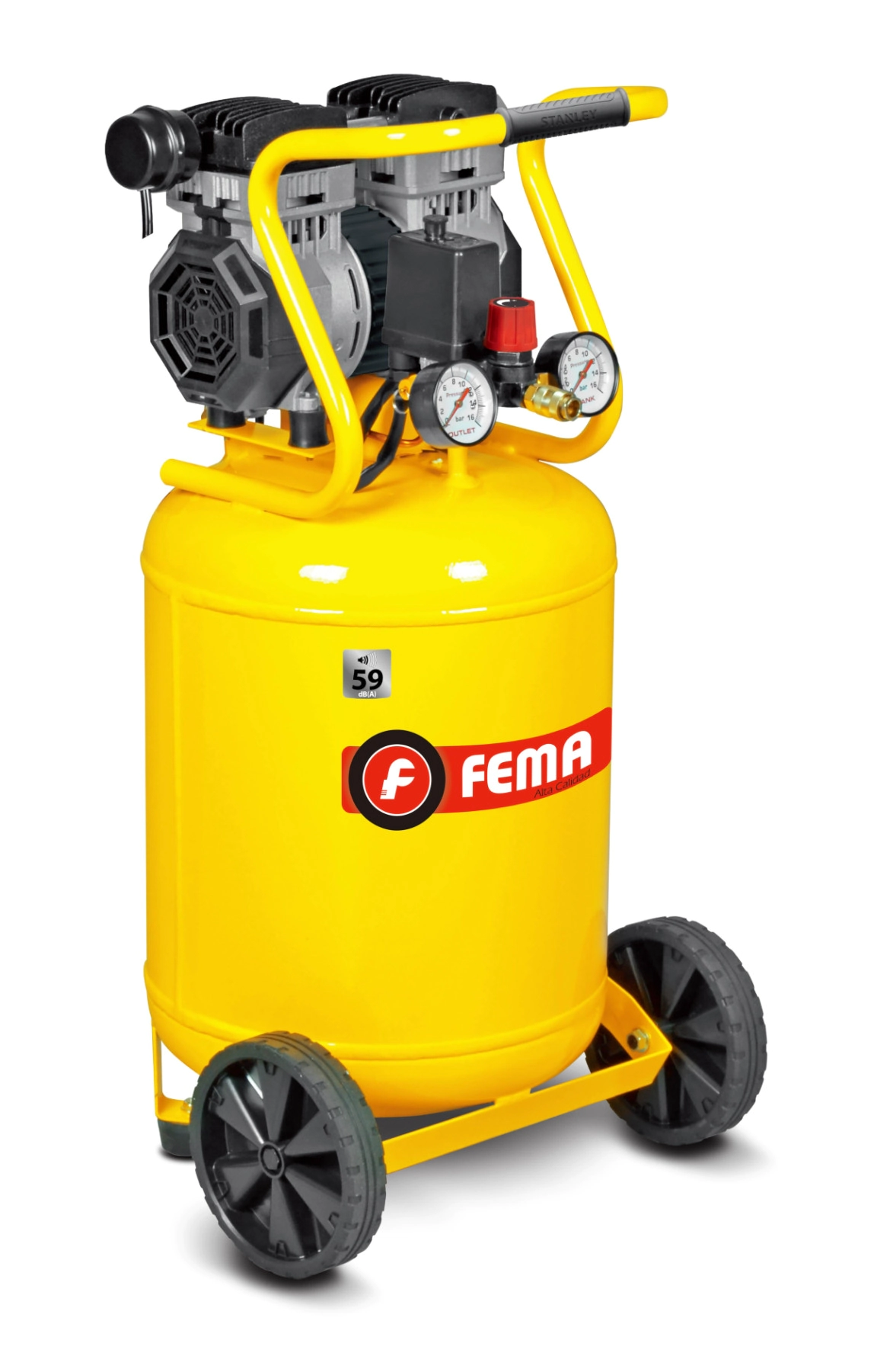 Compresor FEMA 1.3HP 50L vertical (industrial) imagen 2